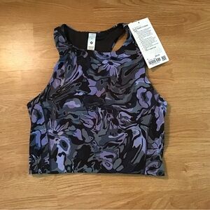 lululemon athletica Purple Abstract High-Neck Crop Top